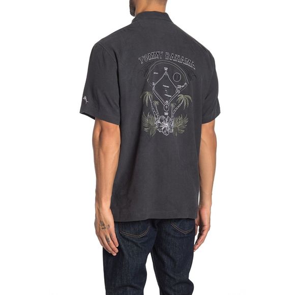 Tommy Bahama Shirt MLB Red Sox Embroidered Silk - Picture 3 of 6